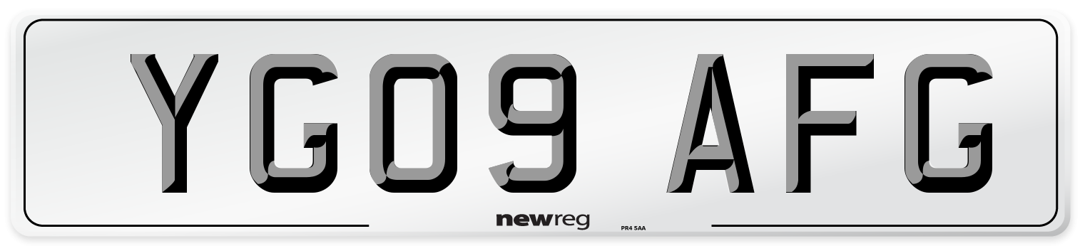 YG09 AFG Number Plate from New Reg